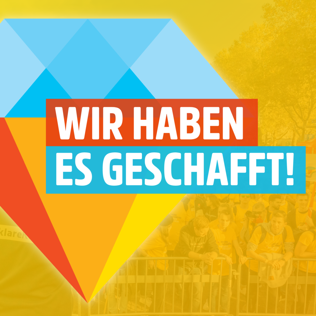 Wir haben es geschafft!