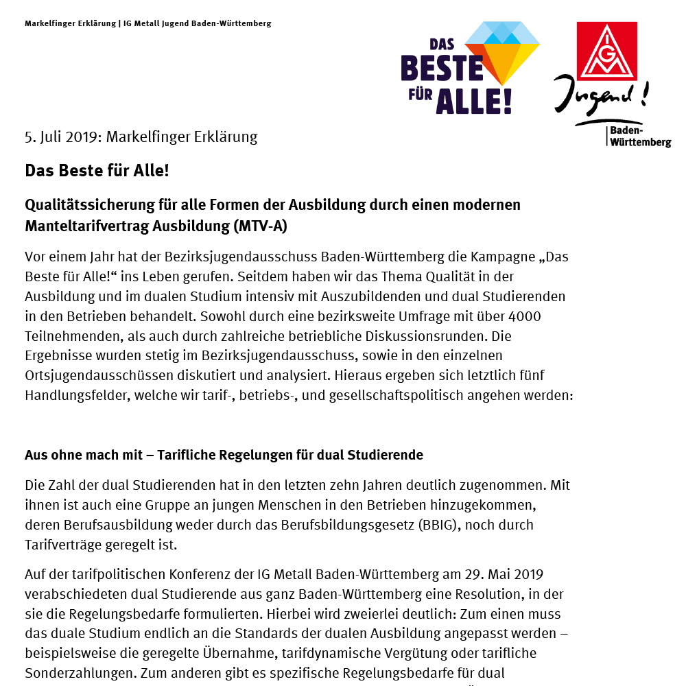 Markelfinger Erklärung